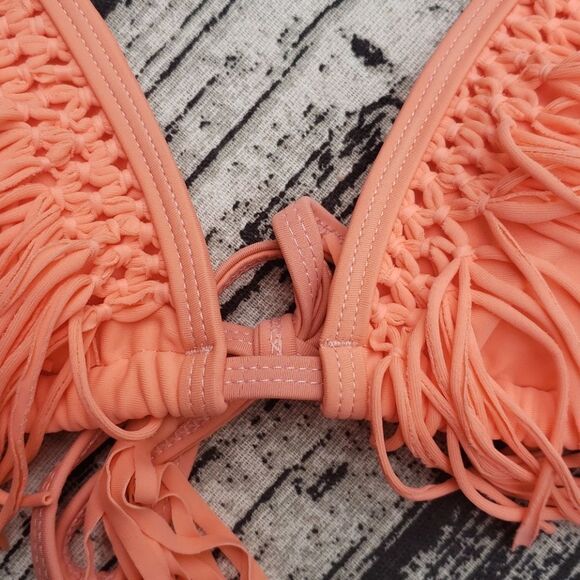 RVCA Waranway Fringed Bikini Triangle Top - Picture 4 of 11